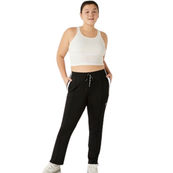 Victoria's Secret PINK Active Womens Colorblock Mid Rise Track Pants Black M NWT - Picture 1 of 11
